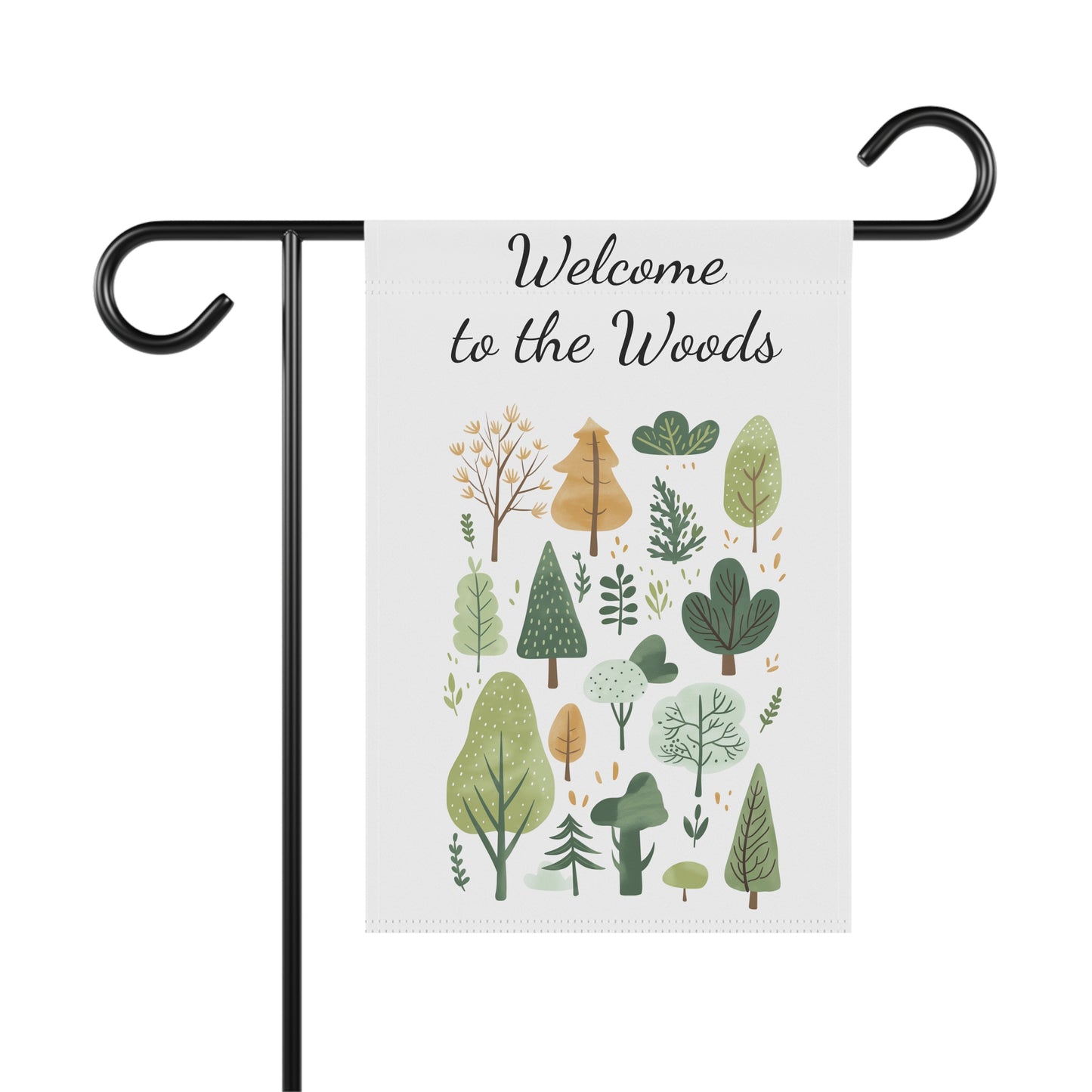 Cozy Woodland Garden & House Banner — Cute Cartoon Forest Decor
