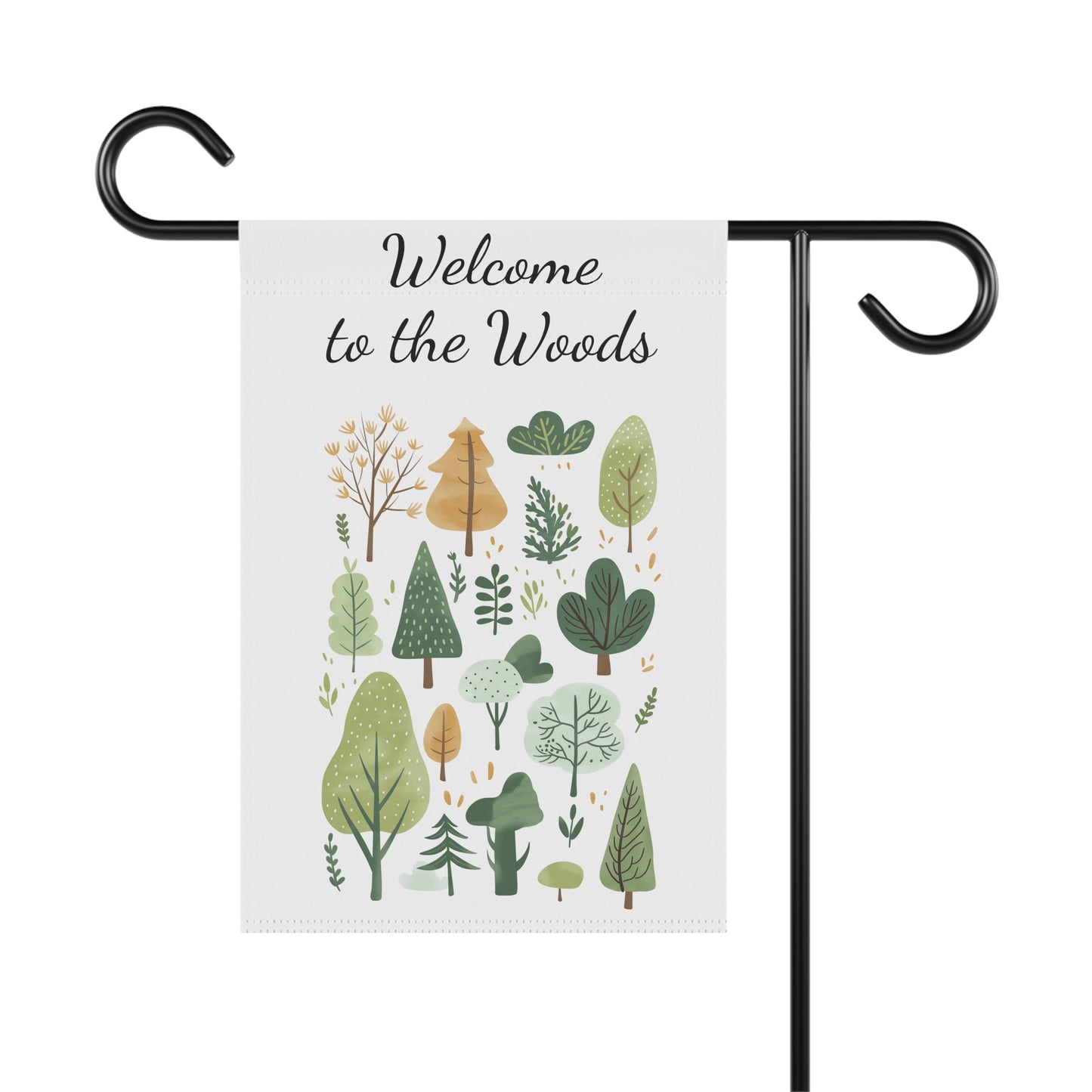 Cozy Woodland Garden & House Banner — Cute Cartoon Forest Decor