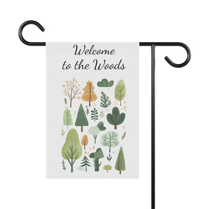 Cozy Woodland Garden & House Banner — Cute Cartoon Forest Decor