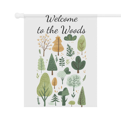 Cozy Woodland Garden & House Banner — Cute Cartoon Forest Decor