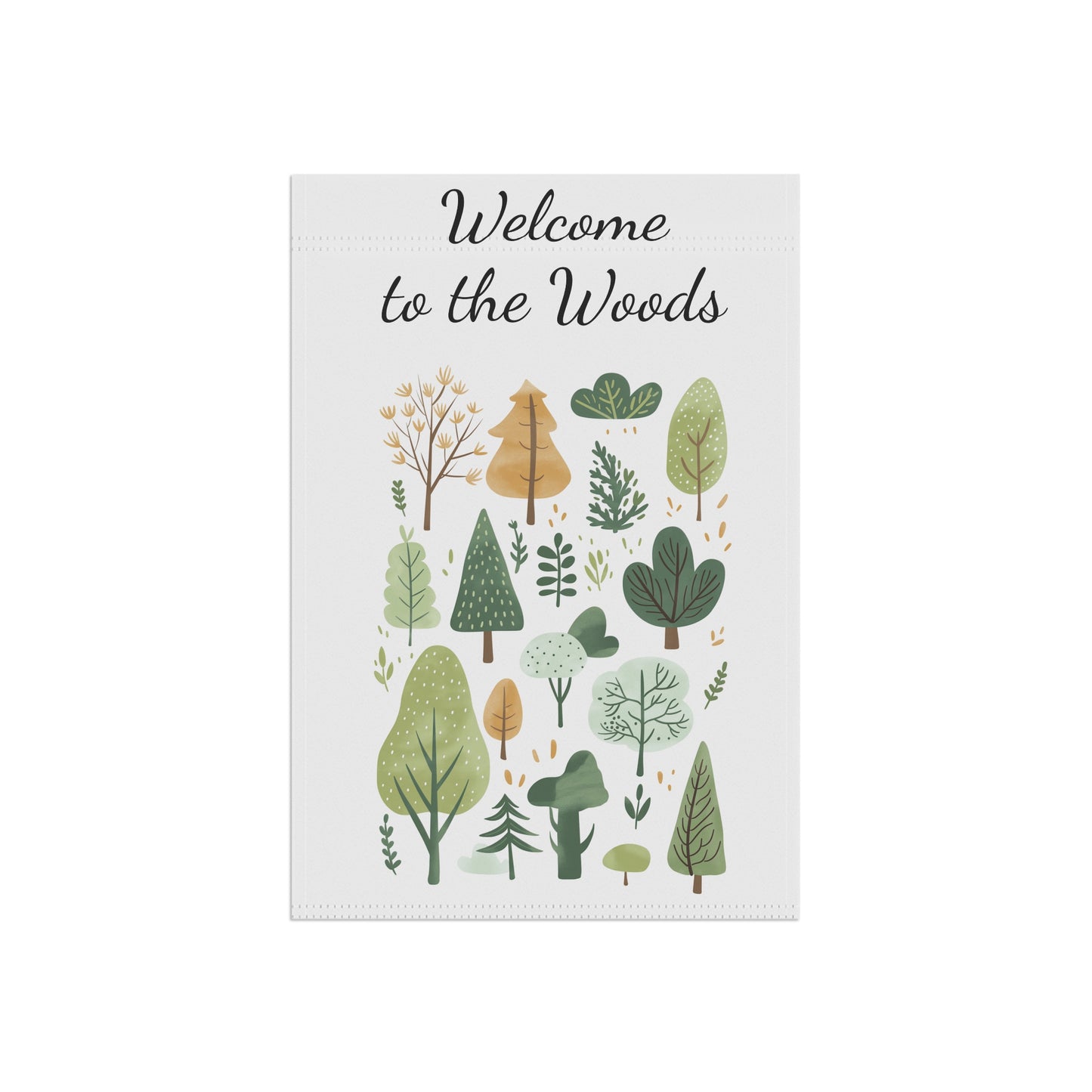 Cozy Woodland Garden & House Banner — Cute Cartoon Forest Decor