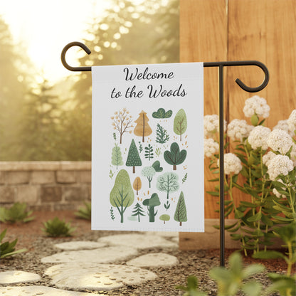 Cozy Woodland Garden & House Banner — Cute Cartoon Forest Decor